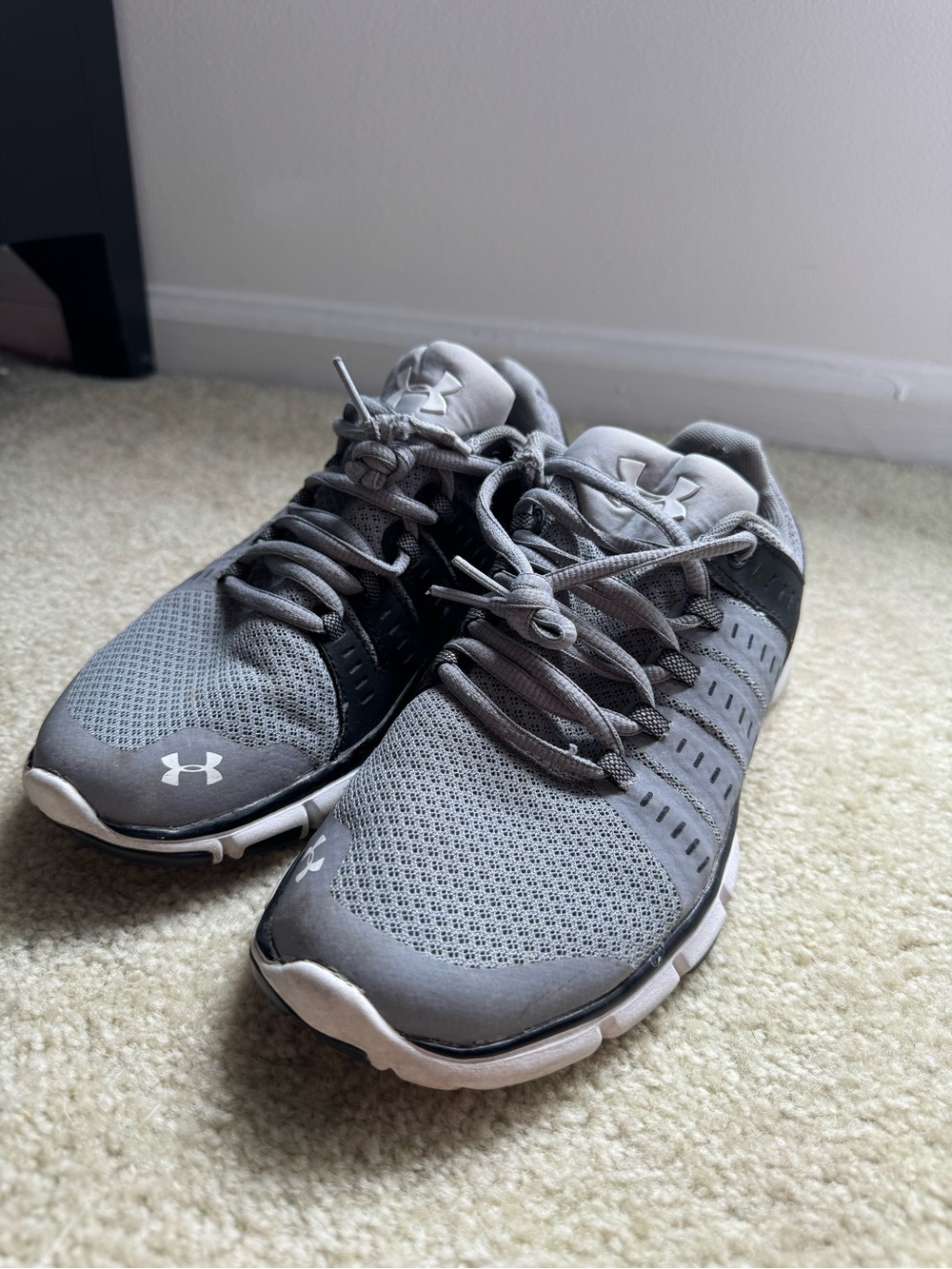 Under Armour Women’s Gray and Black Athletic Running Shoes